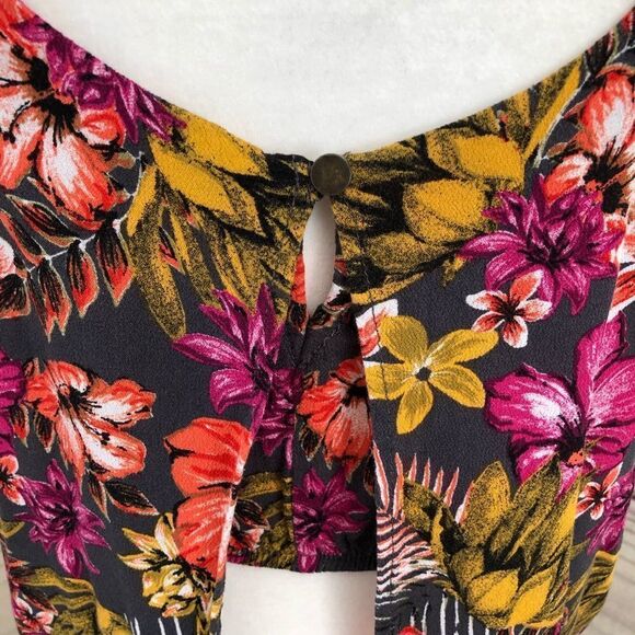 Xhilaration Floral Cropped Flowy Tank Top XS - Picture 6 of 8